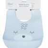 Σαλιάρα Σιλικόνης Bebe Με Κουμπί & Τσέπη 18 22.5×32 Σιέλ