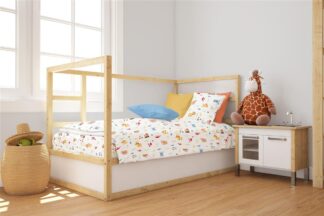 Πάπλωμα Εμπριμέ Bebe Forest Animals 570 120×160 Λευκό / Σιέλ Πάπλωμα Εμπριμέ Bebe Forest Animals 570 120×160 Λευκό / Σιέλ