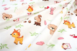 Πάνα Χασέ Bebe Forest Animals 571 80×80 Λευκό / Ροζ Πάνα Χασέ Bebe Forest Animals 571 80×80 Λευκό / Ροζ