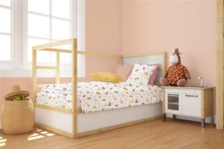 Πάπλωμα Εμπριμέ Bebe Forest Animals 571 120×160 Λευκό / Ροζ Πάπλωμα Εμπριμέ Bebe Forest Animals 571 120×160 Λευκό / Ροζ