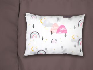Μαξιλαροθήκη Εμπριμέ Bebe Rainbow 575 35×45 Λευκό / Ροζ Μαξιλαροθήκη Εμπριμέ Bebe Rainbow 575 35×45 Λευκό / Ροζ