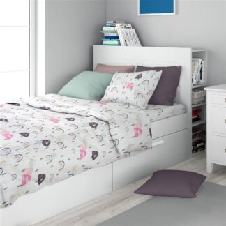 Σεντόνια Εμπριμέ Σετ 3 τεμ Kids Rainbow 575 160×240 Λευκό / Ροζ Σεντόνια Εμπριμέ Σετ 3 τεμ Kids Rainbow 575 160×240 Λευκό / Ροζ