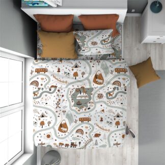 Παπλωματοθήκη Εμπριμέ Kids Countryside 580 160×240 Λευκό / Μέντα Παπλωματοθήκη Εμπριμέ Kids Countryside 580 160×240 Λευκό / Μέντα