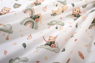 Σεντονάκι Λίκνου Bebe Cloudy Bear 581 80×110 Λευκό / Λαδί Σεντονάκι Λίκνου Bebe Cloudy Bear 581 80×110 Λευκό / Λαδί