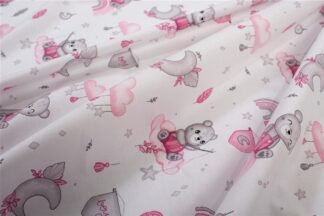 Πάνα Χασέ Bebe Cloudy Bear 582 80×80 Λευκό / Ροζ Πάνα Χασέ Bebe Cloudy Bear 582 80×80 Λευκό / Ροζ