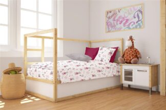 Πάπλωμα Εμπριμέ Bebe Cloudy Bear 582 120×160 Λευκό / Ροζ Πάπλωμα Εμπριμέ Bebe Cloudy Bear 582 120×160 Λευκό / Ροζ