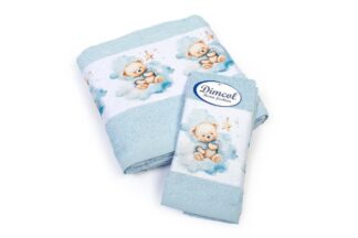 Πετσέτα Σετ 2 τεμ Με Ψηφιακή Εκτύπωση Bebe Cute Bear 301 30×50,70×140 Σιέλ