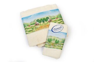 Πετσέτα Σετ 2 τεμ Με Ψηφιακή Εκτύπωση Bebe Farm 341 30×50,70×140 Εκρού