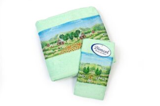 Πετσέτα Σετ 2 τεμ Με Ψηφιακή Εκτύπωση Bebe Farm 342 30×50,70×140 Μέντα