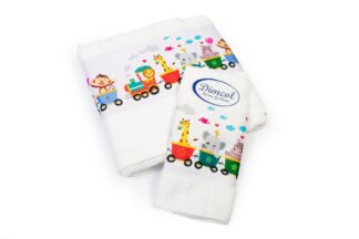 Πετσέτα Σετ 2 τεμ Με Ψηφιακή Εκτύπωση Bebe Train 346 30×50,70×140 Λευκό
