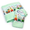 Πετσέτα Σετ 2 τεμ Με Ψηφιακή Εκτύπωση Bebe Train 348 30×50,70×140 Μέντα
