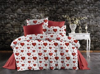 Πάπλωμα Εμπριμέ Πάθος 607 160×240 Λευκό / Κόκκινο Πάπλωμα Εμπριμέ Πάθος 607 160×240 Λευκό / Κόκκινο