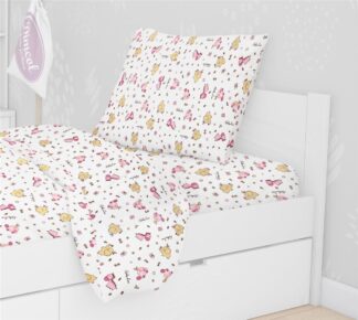 Μαξιλαροθήκη Εμπριμέ Kids Elephant 072 50×70 Λευκό / Ροζ Φανέλα Μαξιλαροθήκη Εμπριμέ Kids Elephant 072 50×70 Λευκό / Ροζ Φανέλα