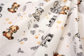 Πάνα Φανέλα Bebe Savanna 36 80×80 Λευκό / Γκρι Πάνα Φανέλα Bebe Savanna 36 80×80 Λευκό / Γκρι