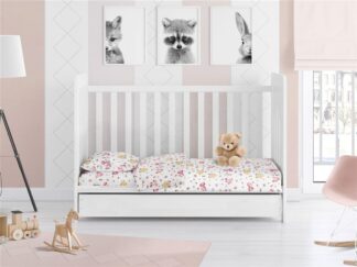 Πάπλωμα Εμπριμέ Bebe Elephant 072 120×160 Λευκό / Ροζ Φανέλα Πάπλωμα Εμπριμέ Bebe Elephant 072 120×160 Λευκό / Ροζ Φανέλα