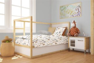 Παπλωματοθήκη Εμπριμέ Bebe Savanna 36 120×160 Λευκό / Γκρι Φανέλα Παπλωματοθήκη Εμπριμέ Bebe Savanna 36 120×160 Λευκό / Γκρι Φανέλα