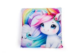 Βελούδινο Μαξιλάρι Unicorn 10 38×38 Ροζ