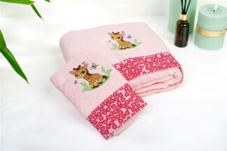 Πετσέτα Με Κέντημα Σετ 2 τεμ Bebe Giraffe 171 30×50,70×140 Ροζ Πετσέτα Με Κέντημα Σετ 2 τεμ Bebe Giraffe 171 30×50,70×140 Ροζ