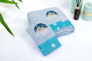Πετσέτα Με Κέντημα Σετ 2 τεμ Bebe Cloudy Bear 175 30×50,70×140 Σιέλ Πετσέτα Με Κέντημα Σετ 2 τεμ Bebe Cloudy Bear 175 30×50,70×140 Σιέλ