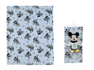 Λούτρινο Disney Home Σετ 2 τεμ. Bebe Mickey 29 Ύψος 25 εκ. & Κουβέρτα Coral Fleece 75×100 Wathet Μπλε Λούτρινο Disney Home Σετ 2 τεμ. Bebe Mickey 29 Ύψος 25 εκ. & Κουβέρτα Coral Fleece 75×100 Wathet Μπλε