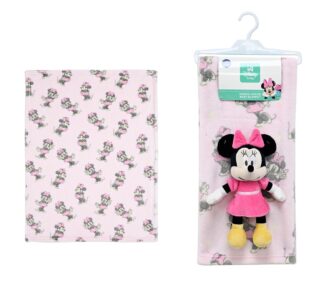 Λούτρινο Disney Home Σετ 2 τεμ. Bebe Minnie 30 Ύψος 25 εκ. & Κουβέρτα Coral Fleece 75×100 Ροζ / Μαύρο Λούτρινο Disney Home Σετ 2 τεμ. Bebe Minnie 30 Ύψος 25 εκ. & Κουβέρτα Coral Fleece 75×100 Ροζ / Μαύρο