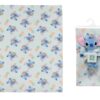 Λούτρινο Disney Home Σετ 2 τεμ. Bebe Stitch 27 Ύψος 25 εκ. & Κουβέρτα Coral Fleece 75×100 Ανοιχτό Πράσινο