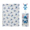 Λούτρινο Disney Home Σετ 2 τεμ. Bebe Stitch 28 Ύψος 25 εκ. & Κουβέρτα Coral Fleece 75×100 Λευκό / Μπλε