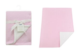 Κουβέρτα Air Layer Jacquard Bebe 500 gsm Hearts 19 75×100 Ροζ
