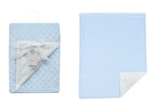 Κουβέρτα Minky Bubble Bebe 420 gsm Prince 33 75×100 Σιέλ