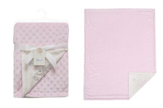 Κουβέρτα Minky Bubble Bebe 420 gsm Princess 34 75×100 Ροζ