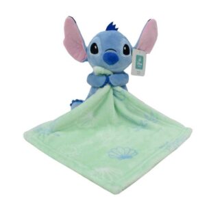 Λούτρινο Disney Home Με Πανάκι Παρηγορίας Coral Fleece Εμπριμέ Bebe Stitch 35 Ύψος 25 εκ. Πράσινο Μέντα
