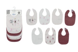 Σαλιάρα Με Velcro Bebe Με Αδιάβροχη Επένδυση Σετ 7 τεμ. Ballerina 07 30×20 Λευκό / Ροζ Σαλιάρα Με Velcro Bebe Με Αδιάβροχη Επένδυση Σετ 7 τεμ. Ballerina 07 30×20 Λευκό / Ροζ