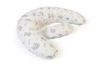 Μαξιλάρι Εγκυμοσύνης - Θηλασμού 2 Σε 1 Bebe Bear's Nest 03 155×35×20 Λευκό / Σιέλ Μαξιλάρι Εγκυμοσύνης - Θηλασμού 2 Σε 1 Bebe Bear's Nest 03 155×35×20 Λευκό / Σιέλ