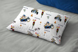 Μαξιλαροθήκη Εμπριμέ Bebe Animal Grand Prix 589 35×45 Λευκό / Μπλε Μαξιλαροθήκη Εμπριμέ Bebe Animal Grand Prix 589 35×45 Λευκό / Μπλε