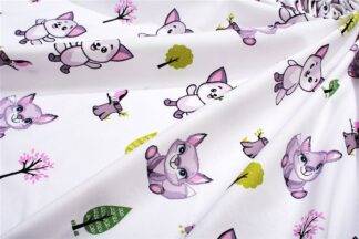 Πάνα Χασέ Bebe Baby Foxes 594 80×80 Λευκό / Παστέλ Λιλά Πάνα Χασέ Bebe Baby Foxes 594 80×80 Λευκό / Παστέλ Λιλά
