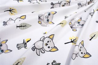 Πάνα Χασέ Bebe Baby Foxes 595 80×80 Λευκό / Γκρι Πάνα Χασέ Bebe Baby Foxes 595 80×80 Λευκό / Γκρι