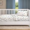 Πάπλωμα Εμπριμέ Bebe Happy Safari 711 120×160 Λευκό / Σιέλ Πάπλωμα Εμπριμέ Bebe Happy Safari 711 120×160 Λευκό / Σιέλ