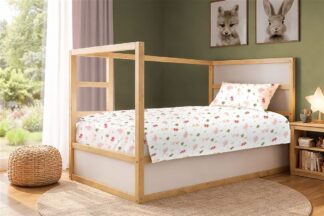 Πάπλωμα Εμπριμέ Kids Happy Safari 712 160×240 Λευκό / Ροζ Πάπλωμα Εμπριμέ Kids Happy Safari 712 160×240 Λευκό / Ροζ