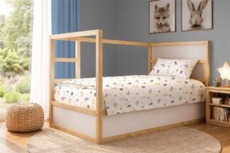 Πάπλωμα Εμπριμέ Kids Happy Safari 713 160×240 Λευκό / Γκρι Πάπλωμα Εμπριμέ Kids Happy Safari 713 160×240 Λευκό / Γκρι