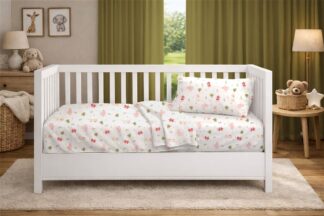 Παπλωματοθήκη Εμπριμέ Bebe Happy Safari 712 120×160 Λευκό / Ροζ Παπλωματοθήκη Εμπριμέ Bebe Happy Safari 712 120×160 Λευκό / Ροζ