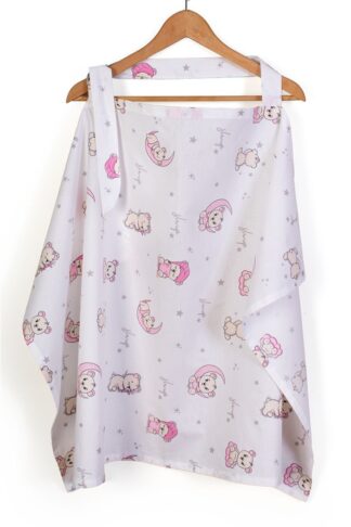 Ποδιά Θηλασμού Bebe Bear's Nest 04 105×70 Λευκό / Ροζ Ποδιά Θηλασμού Bebe Bear's Nest 04 105×70 Λευκό / Ροζ
