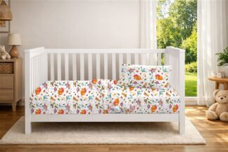 Σεντόνια Εμπριμέ Σετ 3 τεμ Bebe Dinosaur 520 120×160 Λευκό / Πορτοκαλί Σεντόνια Εμπριμέ Σετ 3 τεμ Bebe Dinosaur 520 120×160 Λευκό / Πορτοκαλί