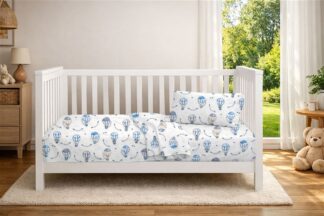 Σεντόνια Εμπριμέ Σετ 3 τεμ Bebe The Floating Zoo 596 120×160 Λευκό / Μπλε Σεντόνια Εμπριμέ Σετ 3 τεμ Bebe The Floating Zoo 596 120×160 Λευκό / Μπλε