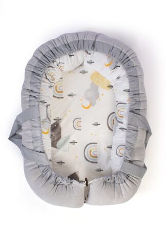 Φωλιά Ύπνου Bebe Rainbow 01 85×60×15 Λευκό / Γκρι Φωλιά Ύπνου Bebe Rainbow 01 85×60×15 Λευκό / Γκρι