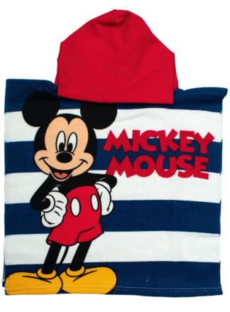 Πόντσο Θαλάσσης Quick Dry Disney Home Mickey 193 50×100 Λευκό / Σκούρο Μπλε