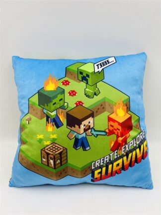 Βελούδινο Μαξιλάρι Mojang Minecraft 606 38×38 Ανοιχτό Πράσινο / Σιέλ Βελούδινο Μαξιλάρι Mojang Minecraft 606 38×38 Ανοιχτό Πράσινο / Σιέλ