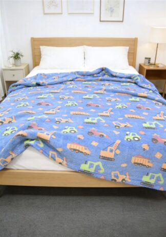 Κουβέρτα Fleece Φωσφορίζουσα Bulldozer 175×225 Μπλε Κουβέρτα Fleece Φωσφορίζουσα Bulldozer 175×225 Μπλε