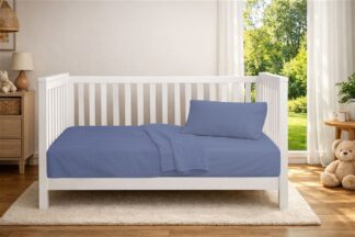 Κουβέρτα Πικέ Bebe Μονόχρωμη 325 gsm 125×150 Μπλε