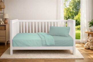 Κουβέρτα Πικέ Bebe Μονόχρωμη 325 gsm 125×150 Μέντα