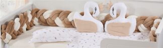 Πάντα Πλεξούδα Bebe Velvet 21 Μήκος 220 εκ. Λευκό / Μπεζ Χρυσό